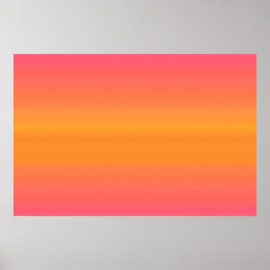 Raspberry Sunset Gradient - Roze Geel Sinaasappel Poster (Voorkant)