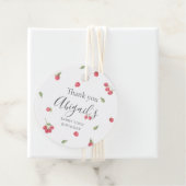 Raspberry Sweet Berry eerste verjaardag Bedankjes Labels (In situ)