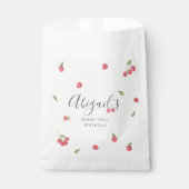 Raspberry Sweet Berry eerste verjaardag Bedankzakje (Voorkant)