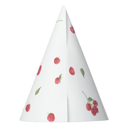 Raspberry Sweet Berry eerste verjaardag Feesthoedjes (Achterkant)