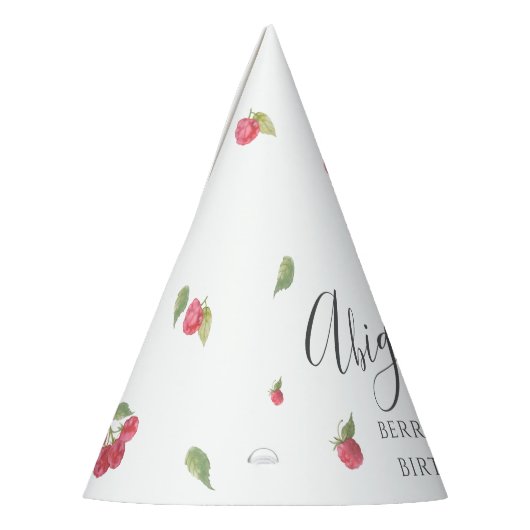 Raspberry Sweet Berry eerste verjaardag Feesthoedjes (Links)