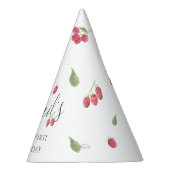 Raspberry Sweet Berry eerste verjaardag Feesthoedjes (Rechts)