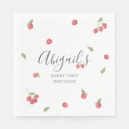 Raspberry Sweet Berry eerste verjaardag Servet