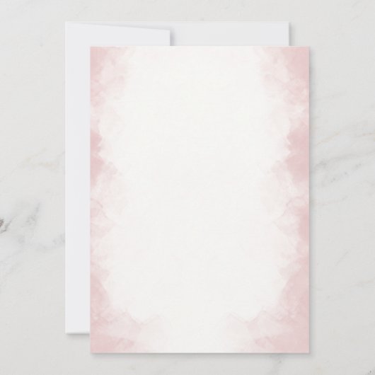 Raspberry Sweet Waterverf Baby shower Sip & See Kaart (Achterkant)