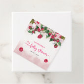 Raspberry Sweet Waterverf Meisje Baby shower Bedankjes Labels (In situ)