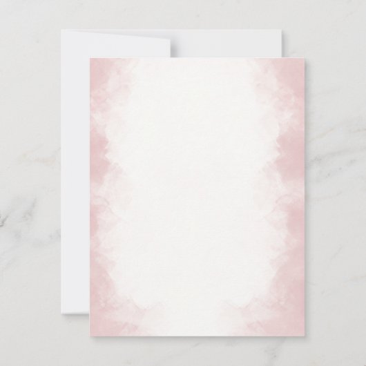 Raspberry Sweet Waterverf Meisje Baby shower Bedankkaart (Achterkant)