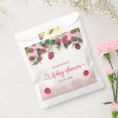 Raspberry Sweet Waterverf Meisje Baby shower Bedankzakje (Gezegeld)