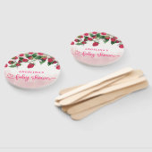 Raspberry Sweet Waterverf Meisje Baby shower Handwaaier (Niet-gemonteerd)