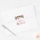 Raspberry Sweet Waterverf Meisje Baby shower Vierkante Sticker (Envelop)