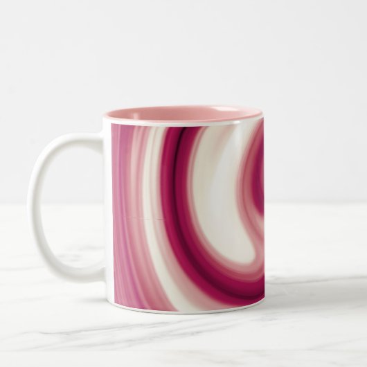 Raspberry Swirl Tweekleurige Koffiemok (Links)