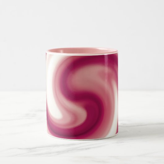 Raspberry Swirl Tweekleurige Koffiemok (Center)