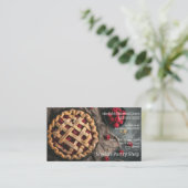 Raspberry taart met ruimte voor tekst visitekaartje (Staand voorkant)