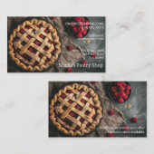 Raspberry taart met ruimte voor tekst visitekaartje (Voorkant / Achterkant)