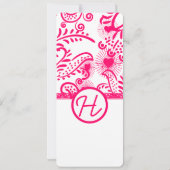 Raspberry Tortelduifjes Weddenschap Kaart (Achterkant)