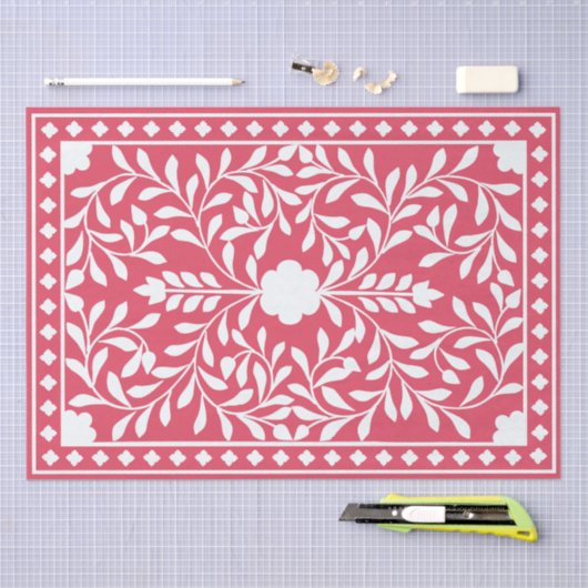 Raspberry Traditional Bone Inlay Decoupage Paper Tissuepapier (Craft)