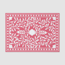 Raspberry Traditional Bone Inlay Decoupage Paper