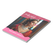 Raspberry Twist Crowning Pageant Custom Notepad Notitieblok (Linkerzijde)
