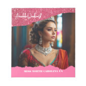 Raspberry Twist Crowning Pageant Custom Notepad Notitieblok (Voorkant)