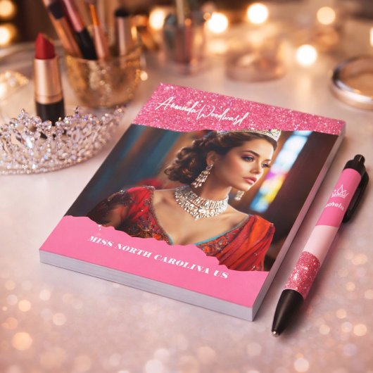Raspberry Twist Crowning Pageant Custom Notepad Notitieblok