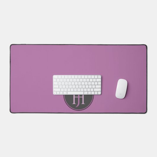 Raspberry Violet Monogram /naam Logo Bureaumat (Keyboard & Muis)