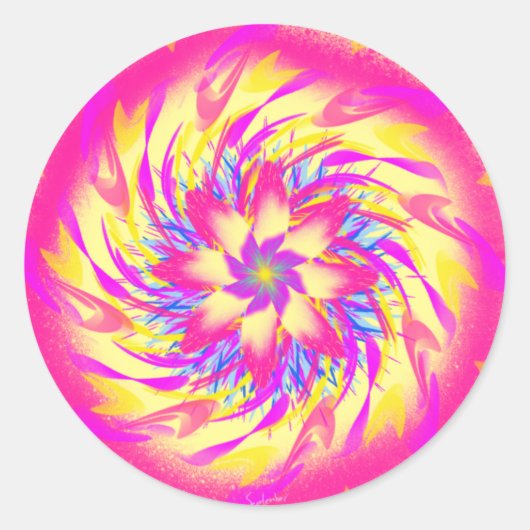 Raspberry Vortex door perfler Ronde Sticker (Voorkant)