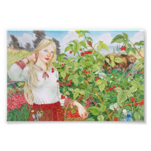 Raspberry vrouw foto vergroting