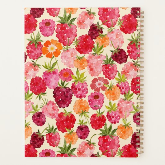 Raspberry Waterverf Coquette Planner (Achterkant)