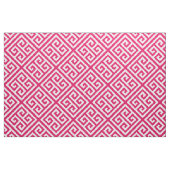 Raspberry White Med Greek Key Diag T Pattern #1 Stof (Fat Quarter)