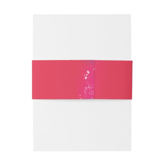 Raspberry Wildflower Uitnodigingen Wikkel (Achterkant Voorbeeld)