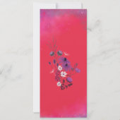 Raspberry Wildflowers - wedding invitation Save The Date (Achterkant)