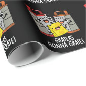 Raspen Grate Grappige Kaas Pun Donker BG Cadeaupapier (Rol Hoek)