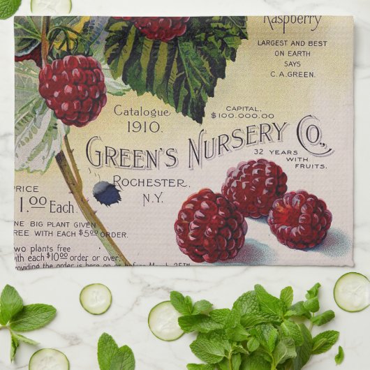 rassenlijst voor frambozen theedoek (Gevouwen)