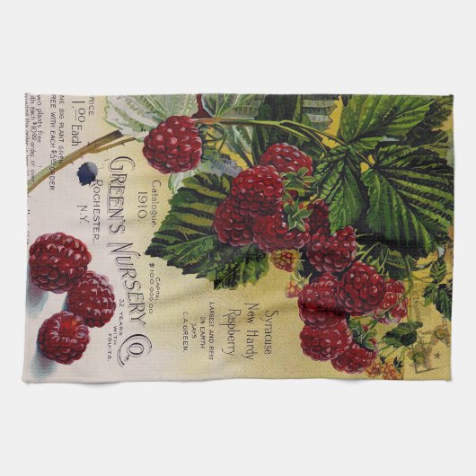 rassenlijst voor frambozen theedoek (Horizontaal)