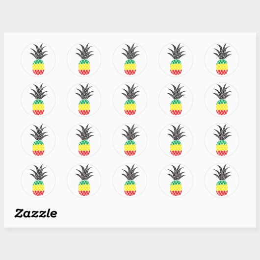 Rasta ananas Sticker (Vel)