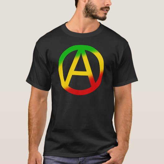 Rasta Anarchy Symbol T-shirt (Voorkant)