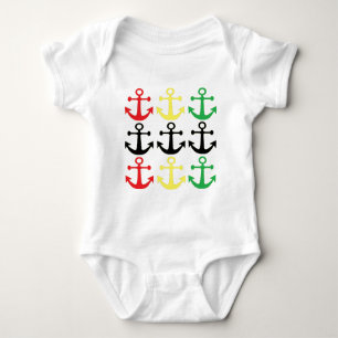 Rasta Anchors Romper