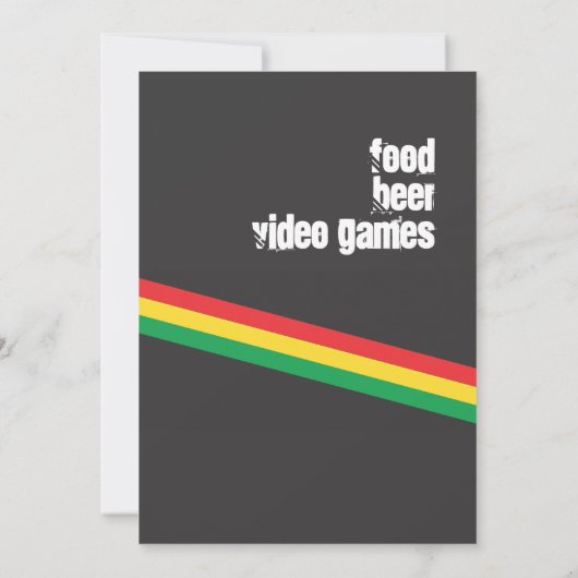 Rasta Birthday Uitnodiging (Achterkant)