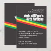 Rasta Birthday Uitnodiging (Voorkant / Achterkant)