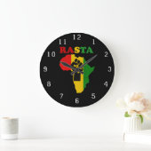 Rasta Black Power Fist boven Afrika. Grote Klok (Huis)