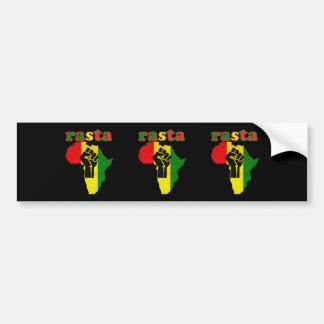 Rasta Black Power Fist over Afrika Bumpersticker