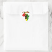 Rasta Black Power Fist over Afrika Ronde Sticker (Tas)