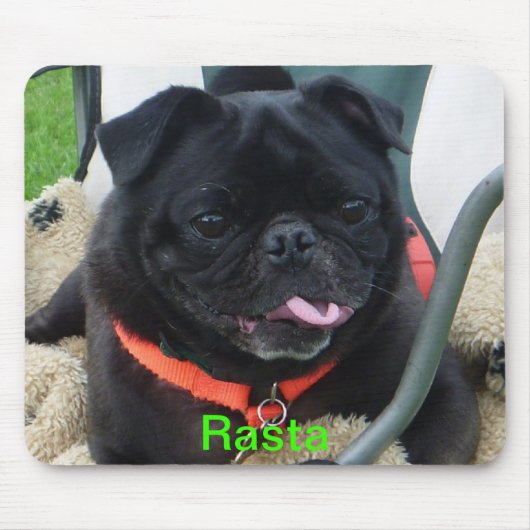 Rasta black PUG Muismat (Voorkant)