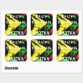RASTA BOOMARANG SATIVA VIERKANTE STICKER (Vel)