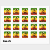 Rasta Chant Down Babylon Lion Sticker (Vel)