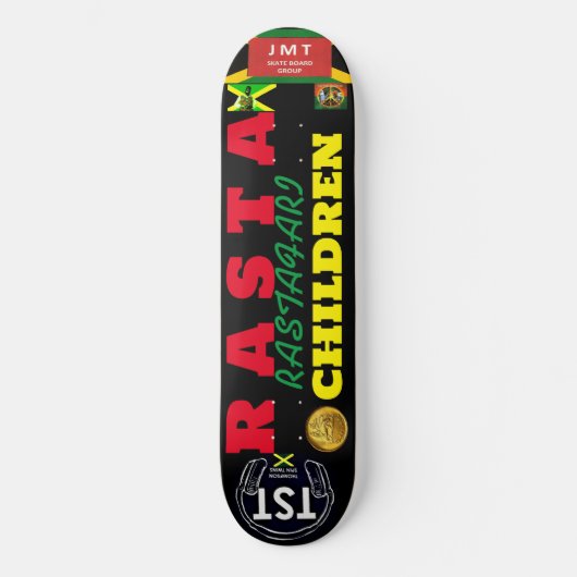 RASTA CHILDREN JMT JAMAICA 8 1/4" Skateboard Deck (Voorkant)