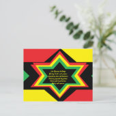 rasta christmas briefkaarten-irie rasmas briefkaart (Staand voorkant)