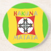 Rasta Color Red Golden Green Zandsteen Onderzetter (Voorkant)