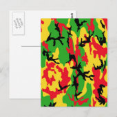 Rasta Colored Camouflage Briefkaart (Voorkant / Achterkant)