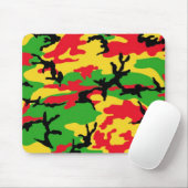 Rasta Colored Camouflage Muismat (Met muis)