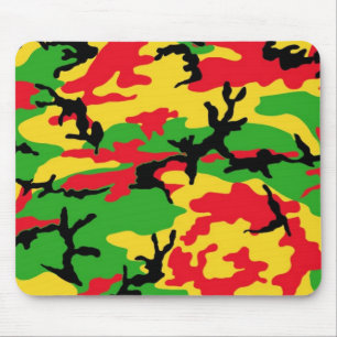 Rasta Colored Camouflage Muismat